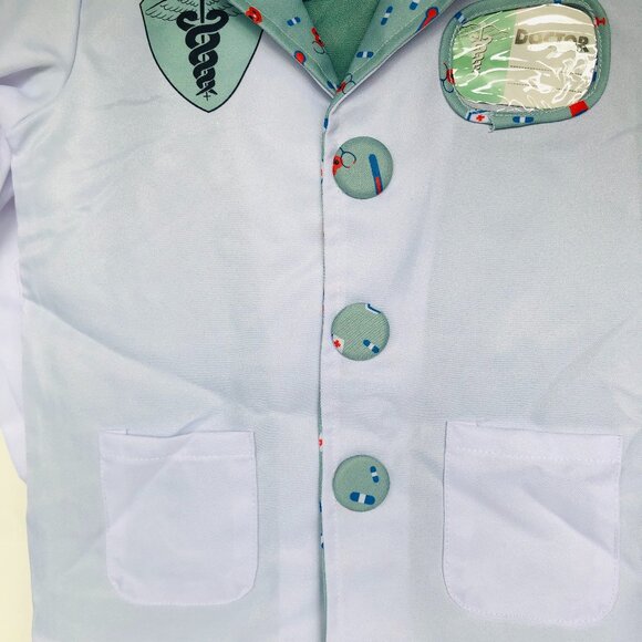 New w/Tag-Great Pretenders Green Doctor with 6 Accessories in Garment  vinyl Bag - Picture 6 of 9